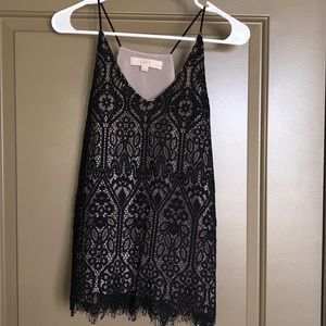Medium Petite LOFT Black Lace Top